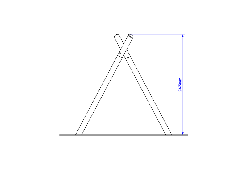 Technical render of a Wigwam Posts
